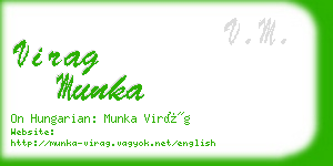 virag munka business card